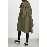 CELINE | Langer Trenchcoat mit Kapuze – Stilvoll & Funktional – Grün
