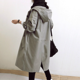 CELINE | Langer Trenchcoat mit Kapuze – Stilvoll & Funktional – Grau