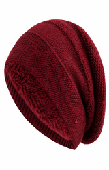 Lässige Slouchy-Strickmütze - Charlie – Rot