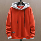 Lässiger Colorblock Hoodie für Stilbewusste – Orange