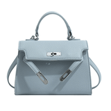 Laura | Elegante Damenhandtasche mit Henkel oben – Hellblau