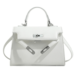 Laura | Elegante Damenhandtasche mit Henkel oben – Weiß