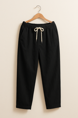 Laurentius Freizeithose mit Kordelzug – Schwarz