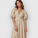 Viva | Maxikleid aus Viskose – Creme