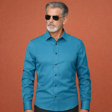 Slim-Fit Herrenhemd mit langen Ärmeln für Business- und Freizeitoutfits | Reinout – Olivgrün
