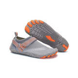 Unisex Aquaschuhe mit Klettverschluss | Schnell trocknende Strandschuhe – Grau