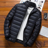 Leichte Steppjacke mit Kapuze für kalte Tage – Schwarz (Kragenstil)