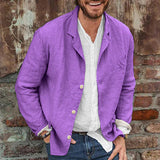 Michael | Leichter Baumwollblazer – Lila