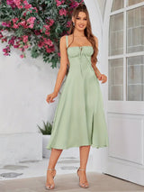 Lena | Elegantes Sommerkleid – Grün