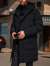 Leon | Elegante Winterjacke für Herren Wasserabweisend – Schwarz