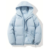 Leon | Warme Pufferjacke für Herren Winter Regular Fit – Hellblau