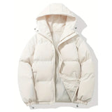 Leon | Warme Pufferjacke für Herren Winter Regular Fit – Weiß