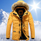 Leon | Warme Winterjacke für Herren Fleecegefüttert – Gelb