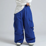 Leon | Wasserdichte Unisex baggy Skihose – Blau