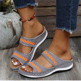 Avegayle – Strapazierfähige Doppelriemen-Sandalen – Grau