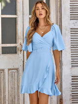Liduvina - Elegantes Hellblaues Damenkleid Für Hochzeitsgäste – Hellblau