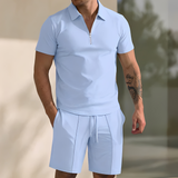 Giovanni – Modernes und Bequemes Herren-Set – Blau