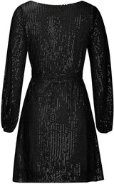 Manuela | Elegantes und bequemes Minikleid – Hals Schwarz