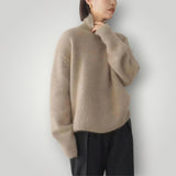 Damen Rollkragenpullover | Weicher, lässiger Pullover für Winter – Khaki
