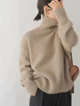 Noura™ | Rollkragenpullover für Damen – Khaki