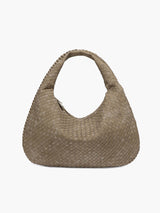 Geflochtene Wildledertasche – Beige