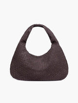 Geflochtene Wildledertasche – Braun