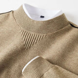 Kelvis - Strukturierter Jacquard-Rollkragenpullover – Kamel