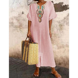 Damen Sommer Maxikleid – Rosa