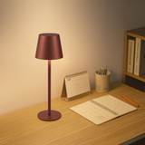 Liora | Moderne kabellose LED-Tischleuchte – Karmesinrot