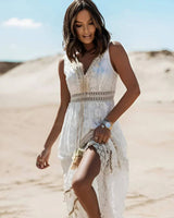 Jooli - Elegantes Kleid Im Böhmischen Stil – Weiß