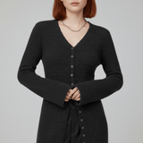 Longline-Cardigan Mit Knopfleiste - Lisann – Schwarz