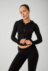 Gestrickter zweiteiler | loungewear für damen – Schwarz