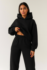 Loungewear-Set Mit Kapuze - Alexia – Schwarz