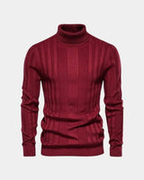 Lucas | Herren Pullover Hoher Kragen – Rollkragen Pullover Herren – Rot