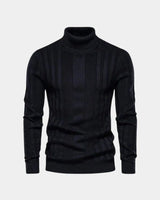 Lucas | Herren Pullover Hoher Kragen – Rollkragen Pullover Herren – Schwarz