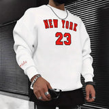 Luke | Elegantes Sweatshirt mit Print – Weiß
