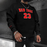 Luke | Elegantes Sweatshirt mit Print – Schwarz