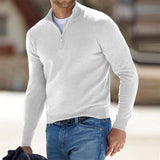 Pullover Herren Weste | Reißverschluss Freizeitmode – Weiß
