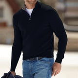 Pullover Herren Weste | Reißverschluss Freizeitmode – Schwarz
