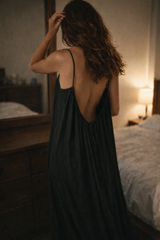 Buvini - Elegantes Rückenfreies Loungewear Kleid Für Den Sommer – Schwarz