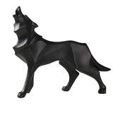 LupoForm – Geometrische Ulvenstatue mit scharfkantigem Design für moderne Räume – Schwarz