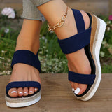 Suzanne – Elegante Plateausandalen für stilvolle Sommerauftritte – Blau