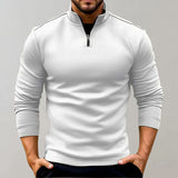 Herren rollkragenpullover mit reibverschluss - alvin – Weiß