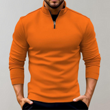 Herrenpullover mit reißverschluss – kyler – Orange