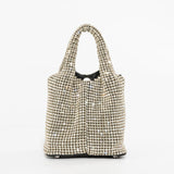 Glitzernde Strass Abendtasche Damen – Mini Clutch mit Schulterkette – Gold