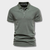 Stilvolles Herren-Poloshirt kurzarm mit Knopfleiste – Grün