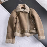 Stylischer damen-wintermantel - maren – Khaki