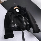 Stylischer damen-wintermantel - maren – Schwarz