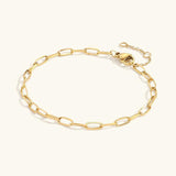 Maybelle Gold Büroklammer-Kettenarmband – Gelbgold