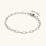 Maybelle Gold Büroklammer-Kettenarmband – Silber